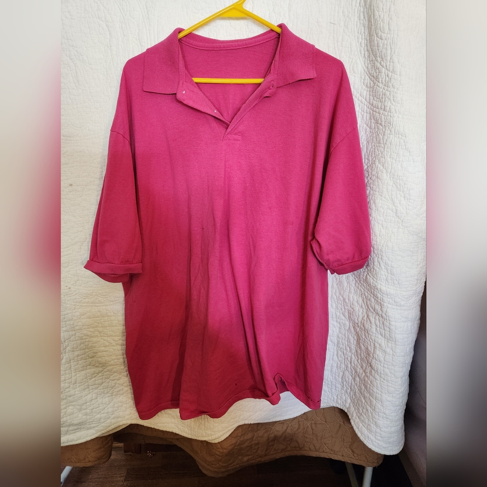 Hot pink polo